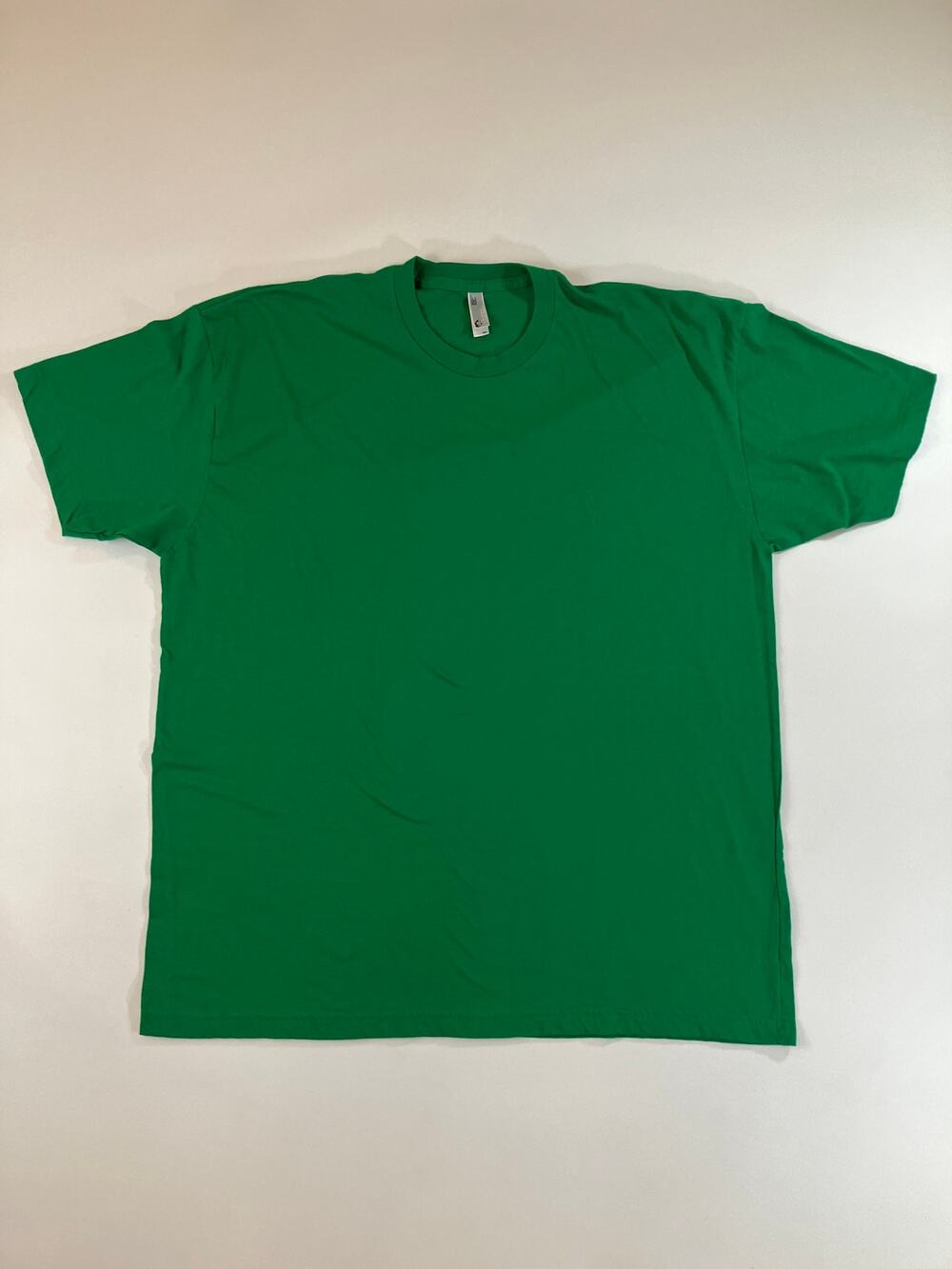 American Apparel 50/50 Men 2XL Green Blank T Shirt Single Stitch Sleeve USA Made